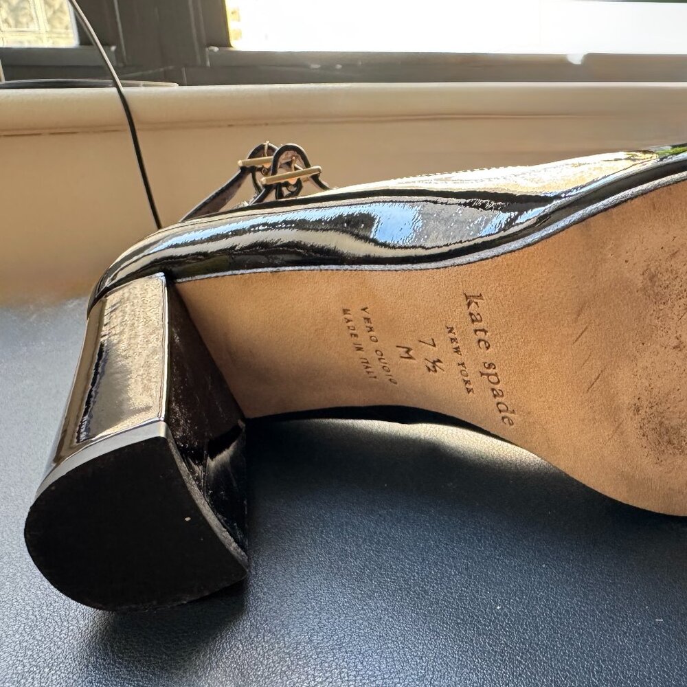 Sexy Kate Spade Black Patent Heels- size 7.5 - Picture 6 of 7